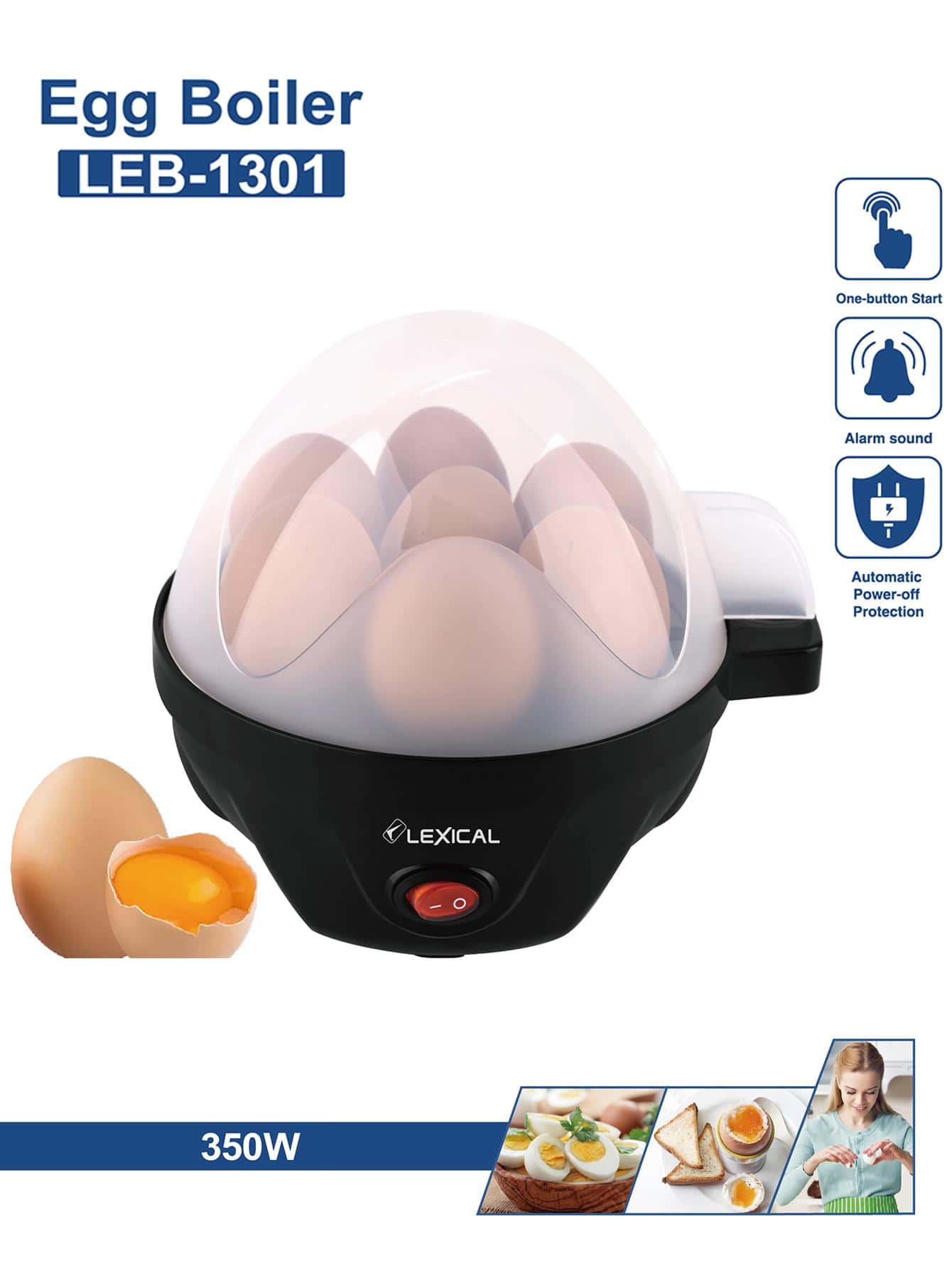 1 pieza Hervidor de huevos con diseño de pingüino - Negro - Ver 1