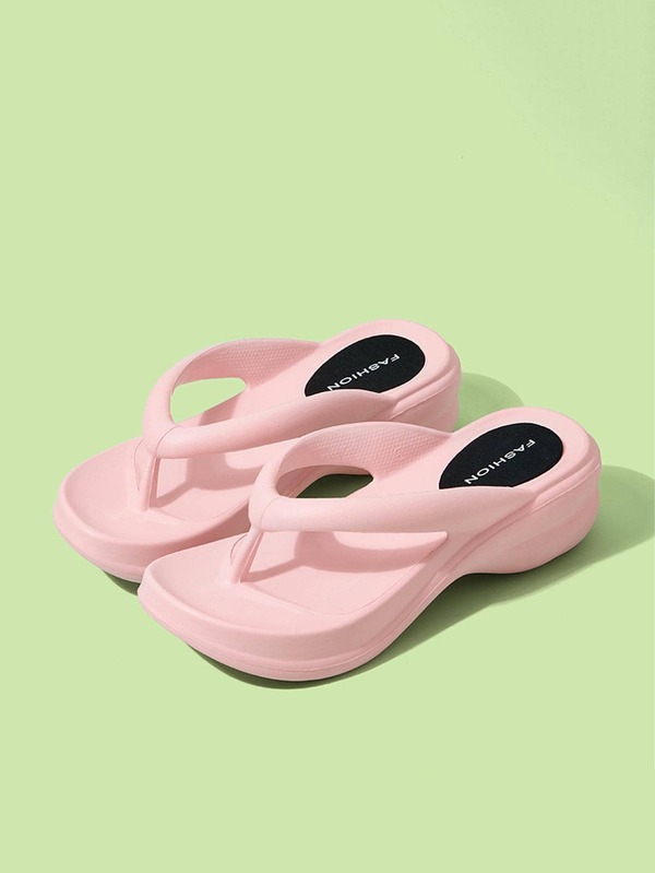 Women Minimalist FlipFlops, Preppy Pink EVA Flip Flops SHEIN USA