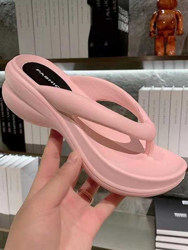 Women Minimalist FlipFlops, Preppy Pink EVA Flip Flops SHEIN USA