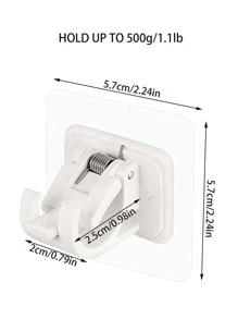 2 piezas de soporte para barra de cortina sin perforación, decoración para el hogar y el baño, decoración de otoño, accesorios de baño, de vuelta a la escuela