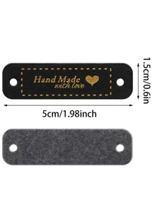 30 piezas Etiqueta de costura de bricolaje con estampado de letra - Multicolor - Ver 2