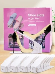 20pcs Shoe Slots Organizer - White - View 1