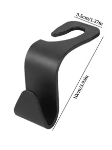 2 piezas Gancho de respaldo de asiento de automóvil - Negro - Ver 2