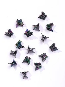 16 chiếc kẹp tóc thiết kế hình con bướm - Nhiều màu - Xem 2