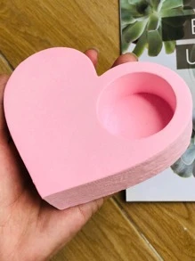 1 khuôn silicon DIY hình trái tim - trắng - Xem 6