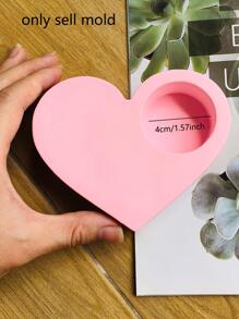 1 khuôn silicon DIY hình trái tim - trắng - Xem 2