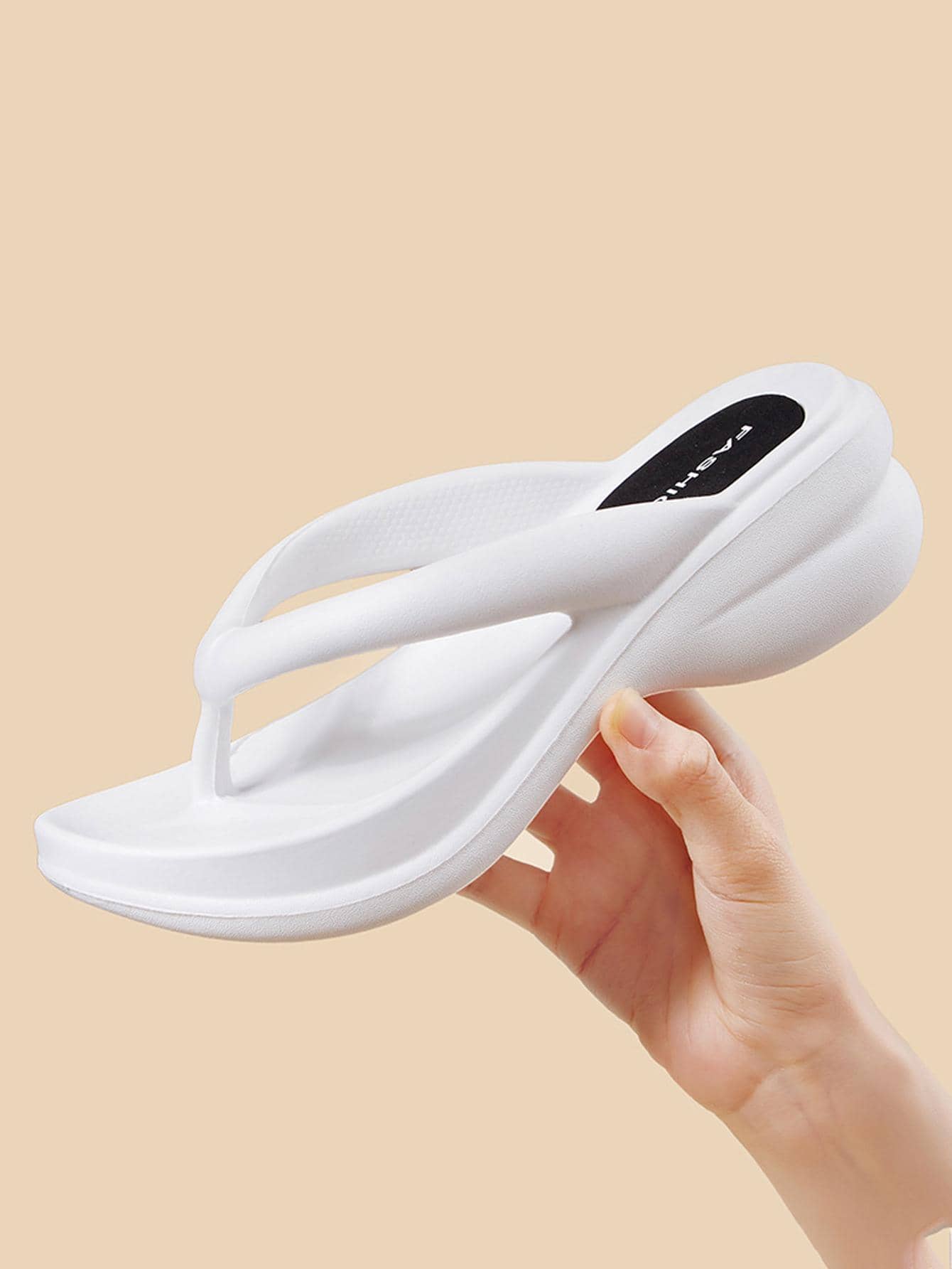 Dép xỏ ngón phong cách tối giản dành cho nữ, Dép xỏ ngón EVA màu trắng mát mẻ - trắng - Xem 1