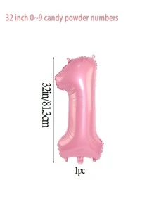 1pc Number Shaped Decorative Balloon,