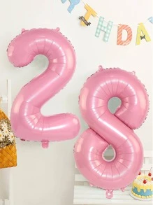 1pc Number Shaped Decorative Balloon,