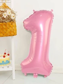 1pc Number Shaped Decorative Balloon,