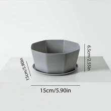 1 pieza Maceta de vivero unicolor - Gris - Ver 5