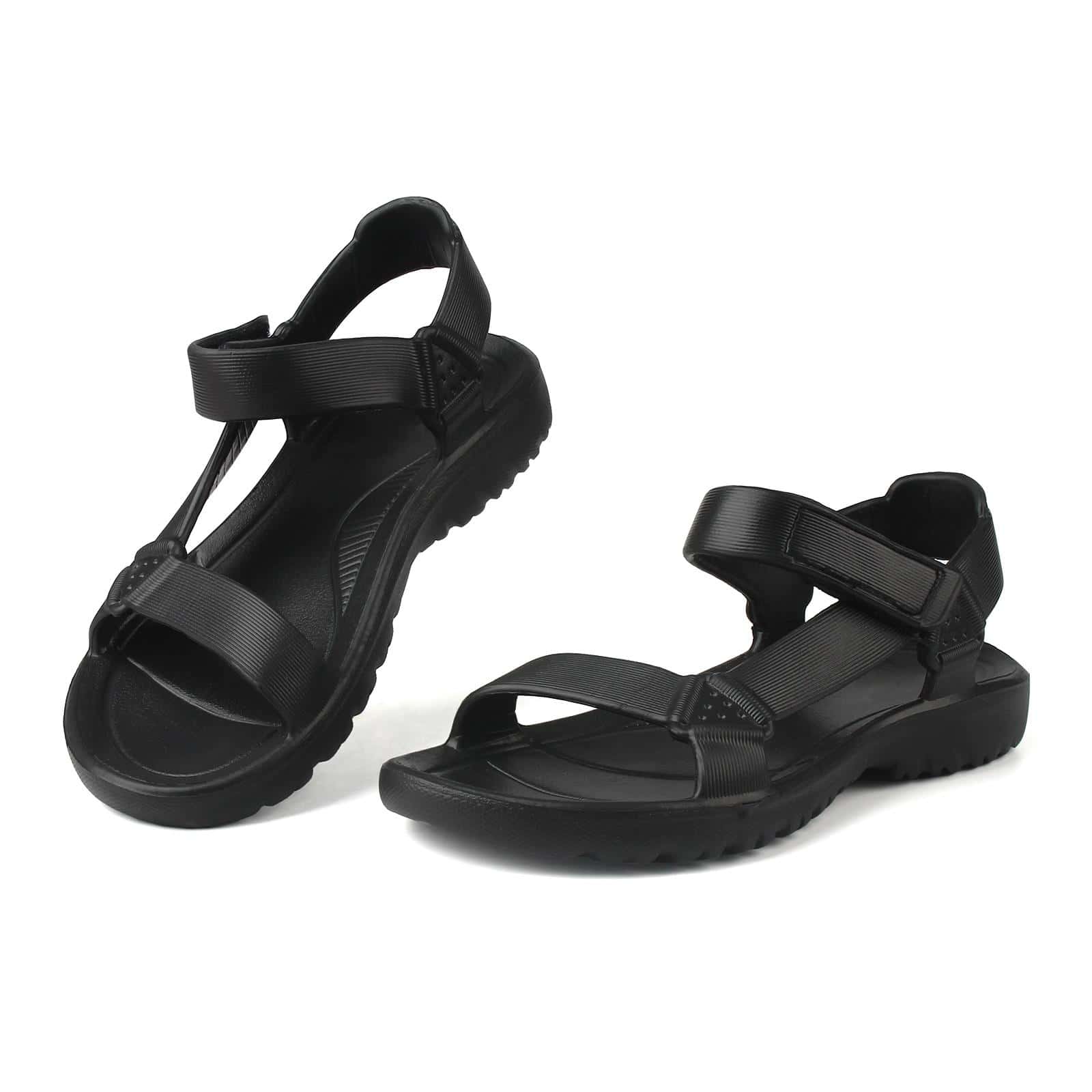 Comfortable Foam Sandals - Black - View 1
