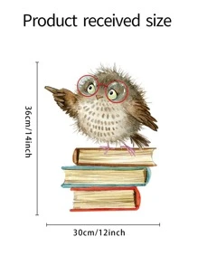 1pc Book Bird Wall Sticker Living Room Sofa TV Background For Home Decoration Wallpaper Bedroom Office Self Adhesive Stickers - Multicolor - View 6