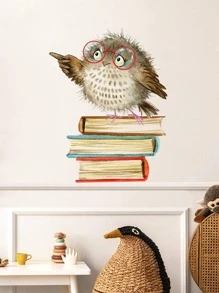 1pc Book Bird Wall Sticker Living Room Sofa TV Background For Home Decoration Wallpaper Bedroom Office Self Adhesive Stickers - Multicolor - View 4