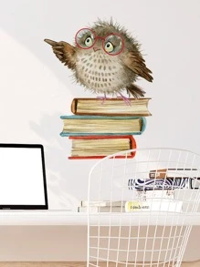 1pc Book Bird Wall Sticker Living Room Sofa TV Background For Home Decoration Wallpaper Bedroom Office Self Adhesive Stickers - Multicolor - View 3