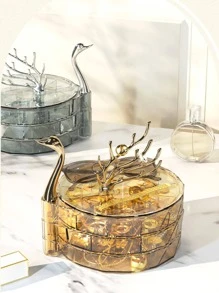 1pc Swan Shaped Jewelry Box - Burnt Orange - View 1