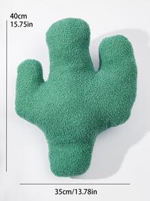 1 Màu Trơn Gối Trang Trí Sáng Tạo Polyester Thiết Kế Xương Rồng Ném Gối Cho Gia Đình - màu xanh lá - Xem 2