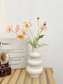 1 件米色螺旋艺术陶瓷花瓶，适用于空间装饰、插花和节日礼物、家居装饰、花瓶、餐桌装饰 - 米色 - 查看 4