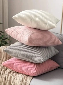 1 pezzo monocolore Federa per cuscino senza moderno intrecciato tessuto Federa per cuscino decorativo per casa - Grigio Chiaro - Visualizzare 3