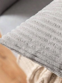 1 pezzo monocolore Federa per cuscino senza moderno intrecciato tessuto Federa per cuscino decorativo per casa - Grigio Chiaro - Visualizzare 5