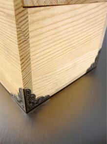 12入組黃色復古三邊裝飾角保護器適用於 Diy 禮品盒、木盒、櫥櫃 - 銅色 - 查看 2