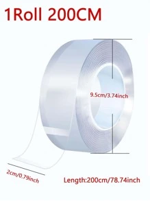 1入組透明雙面膠帶 - 無色 - 查看 3