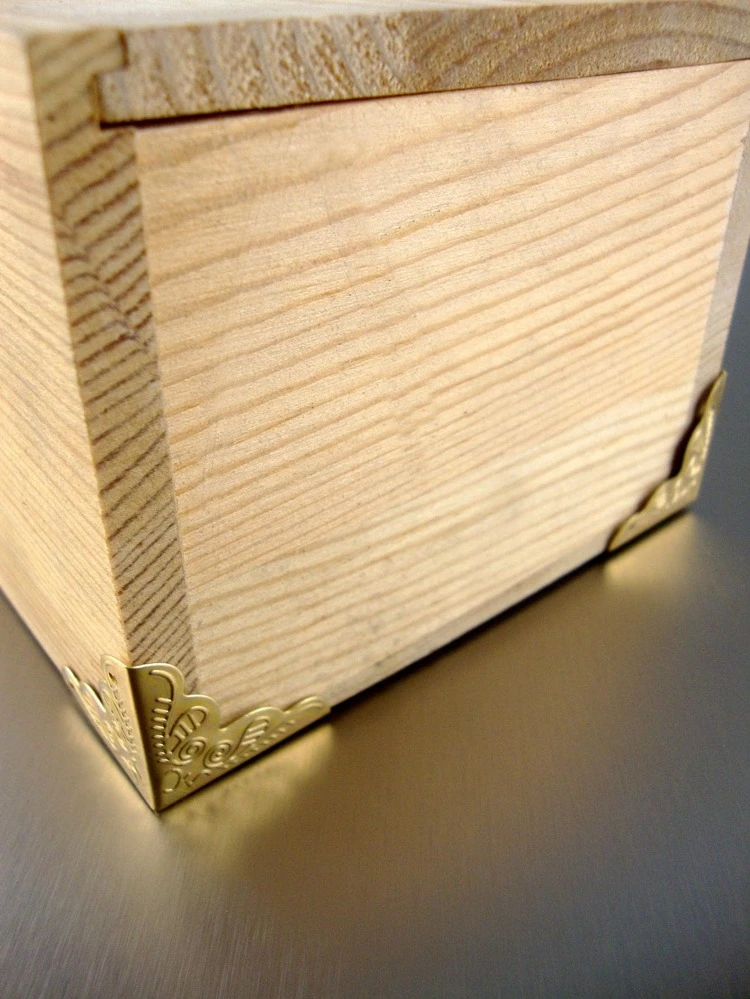 12pcs Yellow Vintage Triple Corner Decorative Protectors For Gift Box, Wooden Case, Cabinet Diy