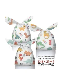 10pcs Cartoon Dinosaur Pattern Gift Bag, Modern Plastic Gift Wrapping Bag For Party Supply