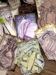 1 pieza Papel material con patrón de botella - Negro - Ver 2