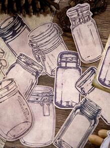 1 pieza Papel material con patrón de botella - Negro - Ver 7