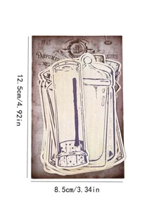 1 pieza Papel material con patrón de botella - Negro - Ver 9