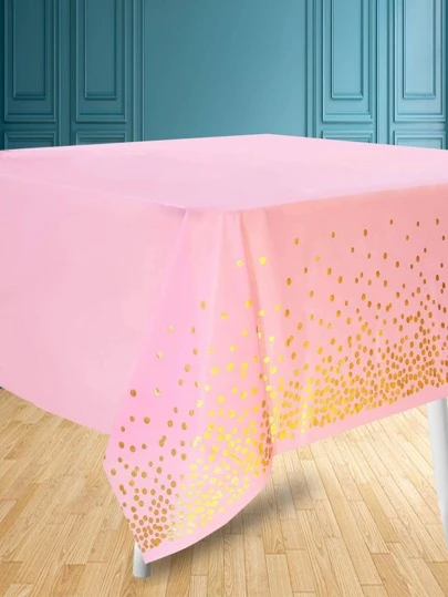 kumozawa 1 pieza Mantel desechable redondo a lunares de PEVA resistente al agua y al aceite, para fiestas de cumpleaños, graduaciones, restaurantes, aniversarios de bodas, duchas nupciales, picnics, decoración de mesa de fiesta de té