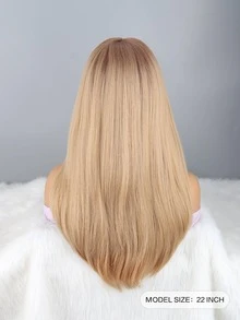 Tóc giả tổng hợp dài thẳng có tóc mái - Ombre - Xem 8