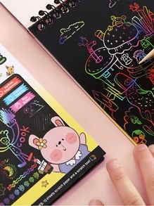 1 cuốn sách cào đồ họa hoạt hình - Nhiều màu - Xem 2