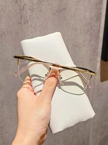 猫眼女士时尚设计眼镜 - 粉色 - 查看 3