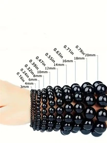 1 dây 4-20mm Phụ kiện trang sức tự làm đính hạt thời trang dành cho nữ để làm trang sức tự làm - màu đen - Xem 5