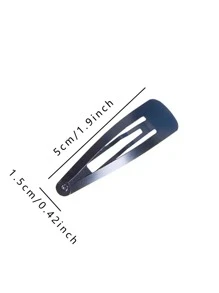 12 chiếc Kẹp tóc đơn giản tối giản cho nữ, dành cho cuộc sống hàng ngày - màu đen - Xem 5