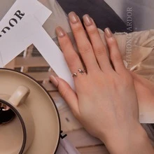 WOSTU 1入組S925純銀可愛臘腸狗可調節戒指適合女士原始打開動物戒指精細家庭首飾類禮品 - 銀色 - 查看 4