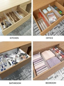 6 件装透明抽屉隔断装饰秋季装饰节日装饰房间装饰家居装饰秋季装饰卧室装饰 - 無色 - 查看 5