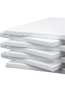 2pcs Painting Canvas, Blank White Stretched Canvas Sold Loose,Back To School,School Supplies