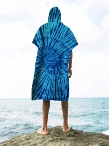 Due  jeheo 1入組紮染連帽浴巾 - 彩色 - 查看 2