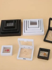 1入組精美方晶鋯石裝飾幾何吊墜銀吊墜項鍊適合女士日常裝飾 - 銀色 - 查看 5