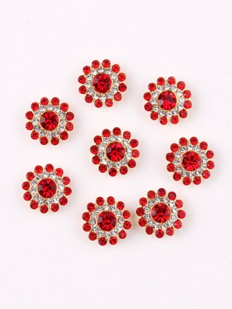 50顆/套水晶珠迷人水鑽花卉設計首飾工藝珠