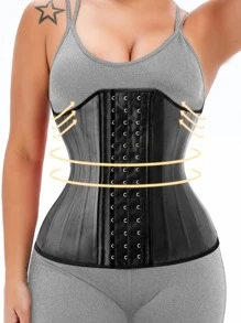 針腳細節產後收腹帶 - 黑色 - 查看 1