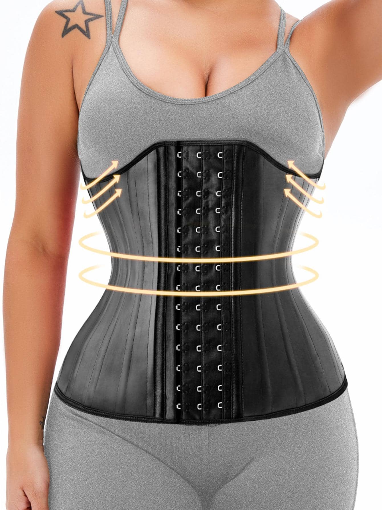 針腳細節產後收腹帶 - 黑色 - 查看 1