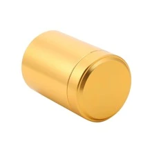 1pc Aluminum Alloy Tea Caddy - Gold - View 6