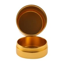 1pc Aluminum Alloy Tea Caddy - Gold - View 3