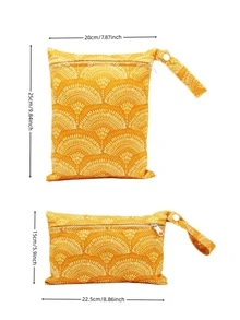 2pcs Baby Different Size Polyester Diaper Bag - Multicolor - View 4