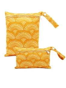 2pcs Baby Different Size Polyester Diaper Bag - Multicolor - View 1