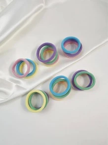 20 chiếc cà vạt buộc tóc đơn giản cho nữ, dùng cho cuộc sống hàng ngày - Nhiều màu - Xem 4